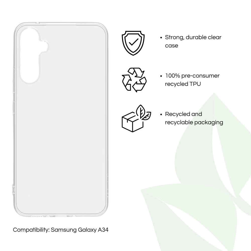 caseym Recycled Clear Case for Samsung Galaxy A34
