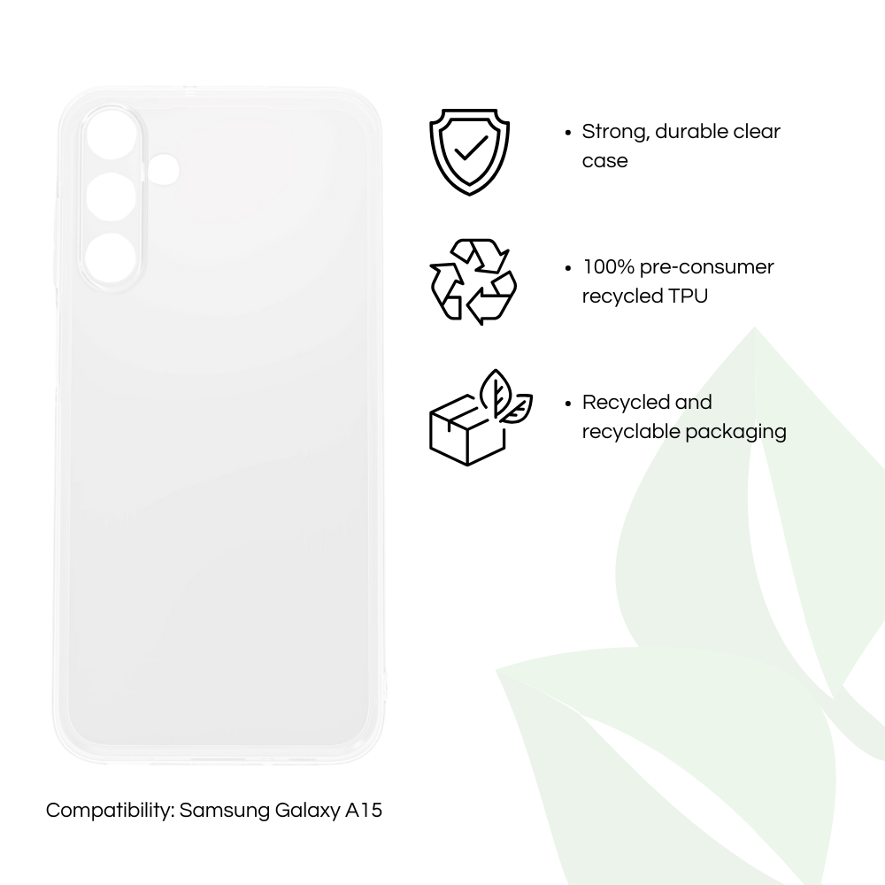 caseym Recycled Clear Case for Samsung Galaxy A15
