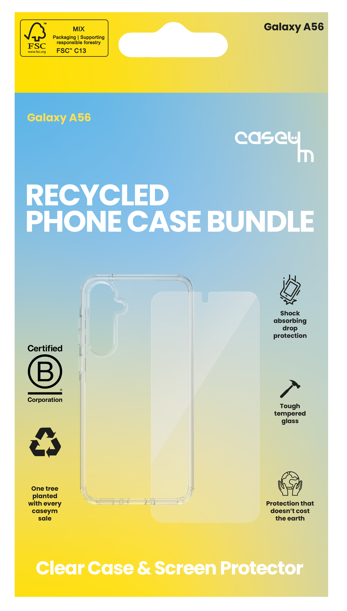 caseym Clear Recycled Protection Bundle for Galaxy A56