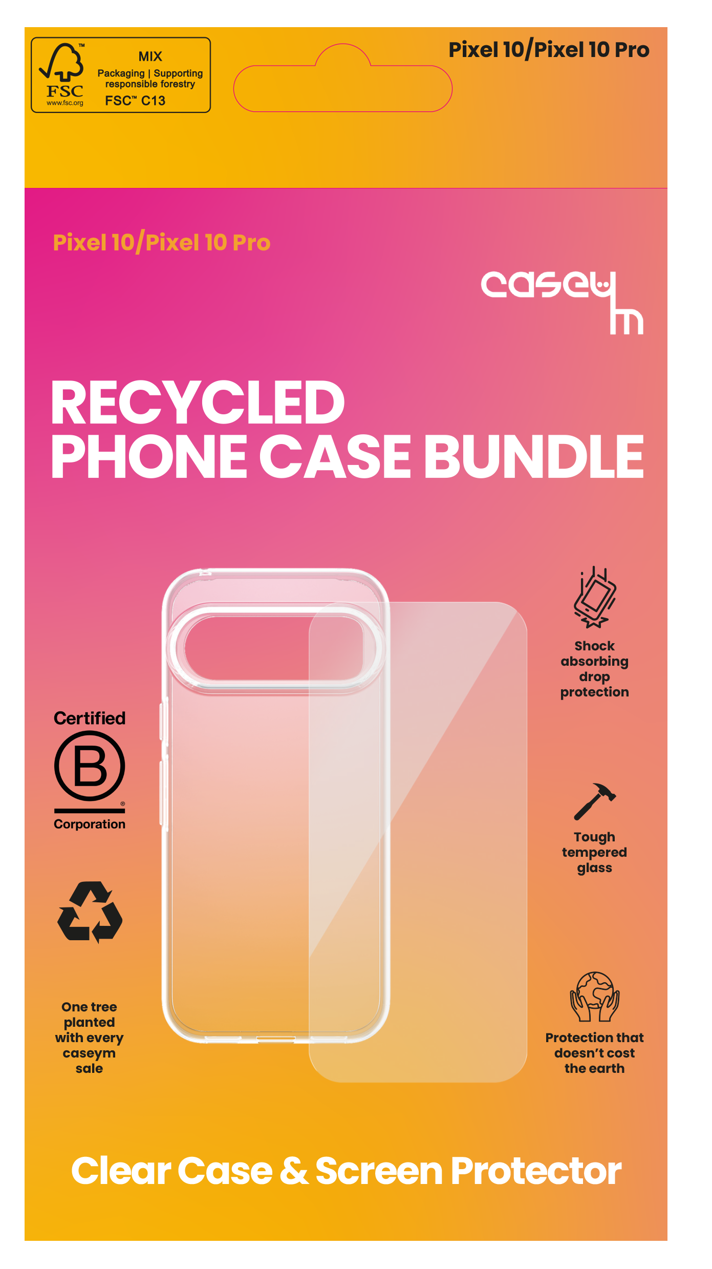 caseym Recycled Protection Bundle for Google Pixel 10 and Pixel 10 Pro