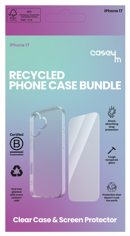 caseym Recycled Protection Bundle for iPhone 17, iPhone Air, iPhone 17 Pro and iPhone 17 Pro Max