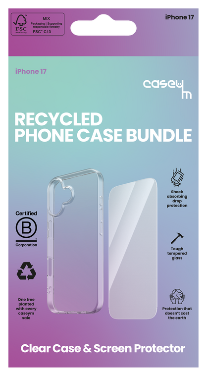 caseym Recycled Protection Bundle for iPhone 17, iPhone Air, iPhone 17 Pro and iPhone 17 Pro Max