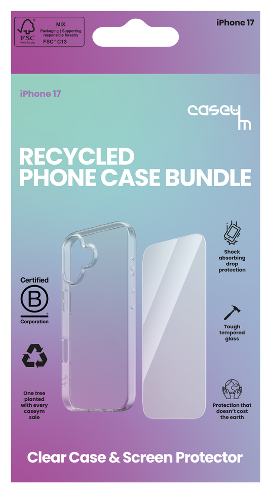 caseym Recycled Protection Bundle for iPhone 17, iPhone Air, iPhone 17 Pro and iPhone 17 Pro Max
